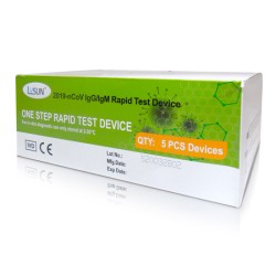 COVID-19- SARS-COV-2 test przeciwciała IgG/IgM - opakowanie 5 szt. Nakłuwacze, pipety 20 µl do krwi z palca
