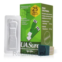 Zestaw UASure +8, analizator, 8x op. pasków do badanie kwasu moczowego w krwi z palca