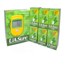 Zestaw UASure +6, analizator UASure i 6 op. testów do kontroli kwasu moczowego do leczenia dny moczanowej, podagry