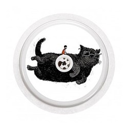 Naklejka z wzorem na sensor FreeStyle Libre - Czarny kot