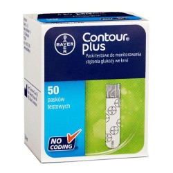 Paski Testowe do glukometru Contour Plus 50szt. firmy Ascensia Bayer