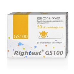 Paski do glukometru Rightest GS100 50szt. firmy Bionime