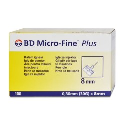 Igły do penów BD Micro-Fine Plus 30G x 8 mm - 100 sztuk