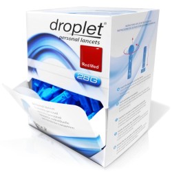 Lancety Droplet 28G - 200 sztuk do nakłuwaczy, dla diabetyka, bezbolesne