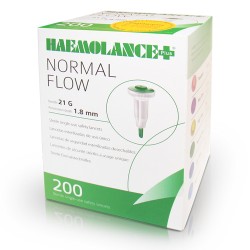 Nakłuwacze Haemolance Plus Normal Flow Igła 21G 1,8 mm 200 szt.